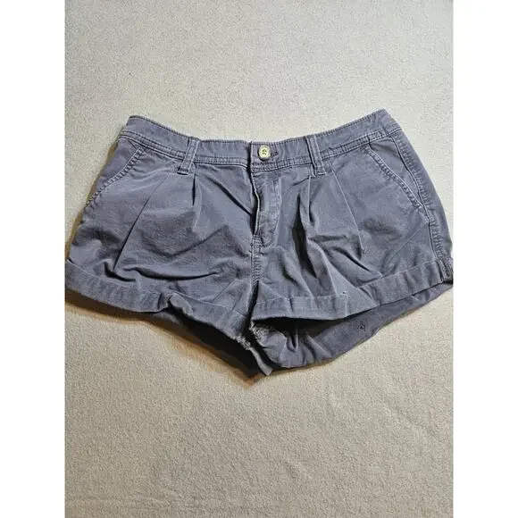 Abercrombie & Fitch Shorts Women's Size 0 Blue A&F High Rise Chino Cuffed Shorts - Picture 1 of 5